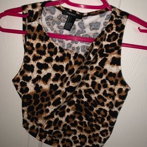 Leopard print crop top from forever 21